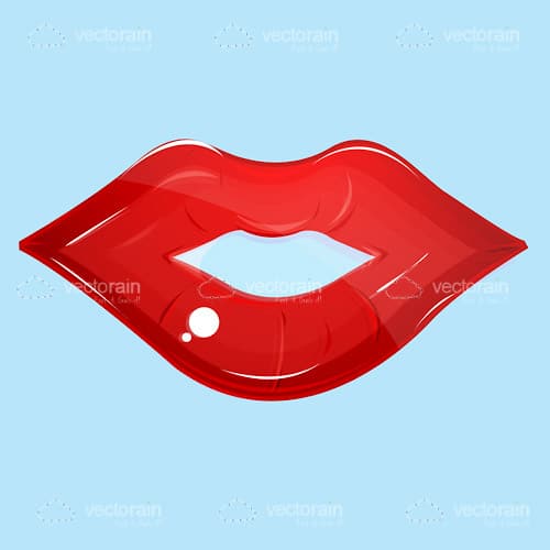 Glossy Red Lady Lips